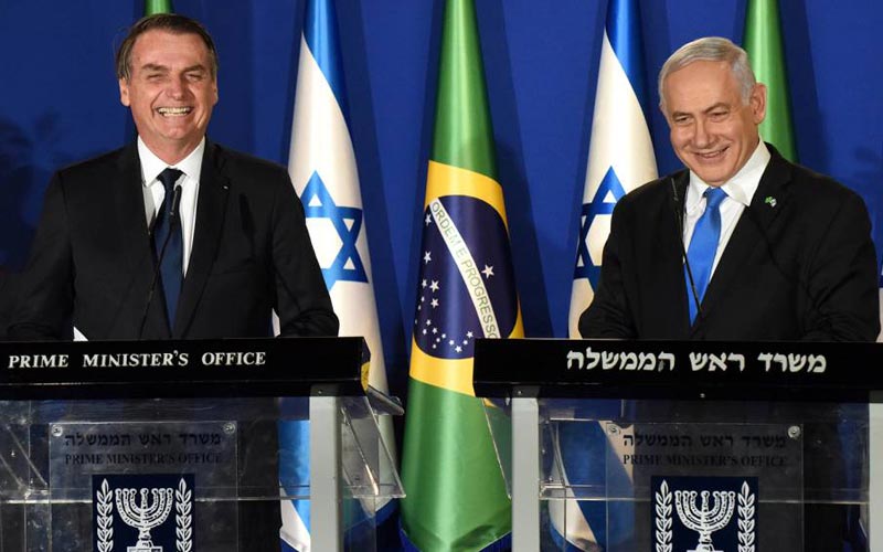 Coletiva de imprensa na residência oficial do primeiro-ministro Benjamin Netanyahu, em Jerusalém - 31/03/2019