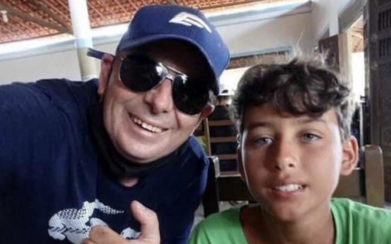 Ronaldo Rodrigues e o sobrinho Nicolas Gabriel