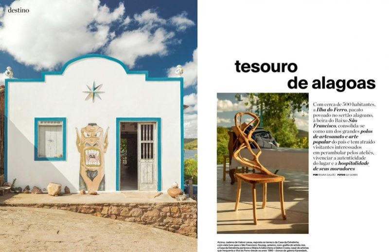 Reportagem publicada na Revista Vogue mostra as diversas tipologias do trabalho artesanal produzido no povoado Ilha do Ferro