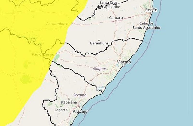 Inmet divulga novo alerta de baixa umidade para municípios do Sertão alagoano