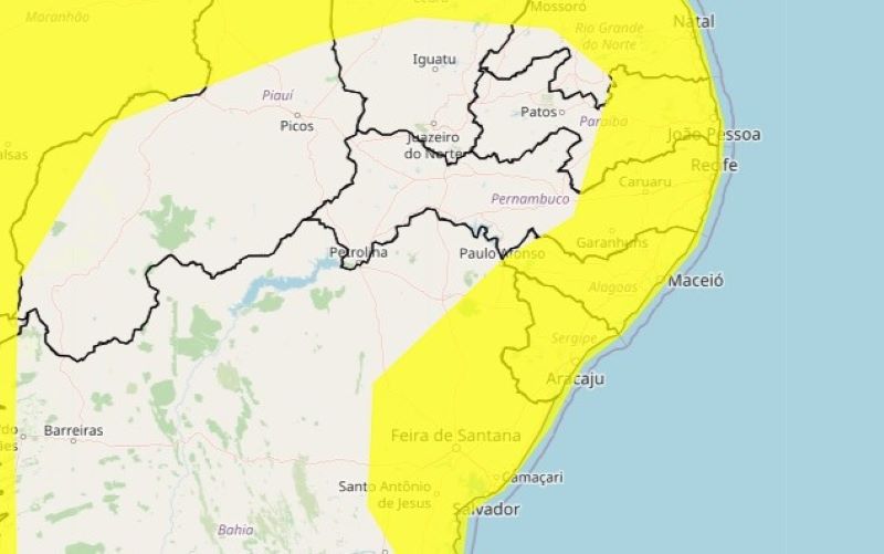 Inmet renova alerta de chuvas intensas para os 102 municípios de Alagoas