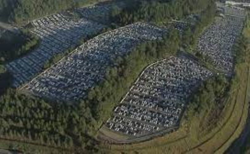 Carros parados em pátio da montadora em São Bernardo do Campo