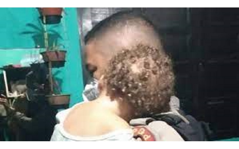 Uma das crianças vítima de maus-tratos em Maceió, adormeceu nos braços de militar durante a ocorrência 